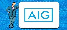 Aig logo with a blue background